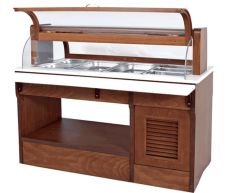 SALATA BAR ÜSTÜ KAPAKLI 70/105x155 H: 150 CM