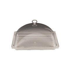 POLYCARBONAT ALTI AKRİLİK KAPAKLI MUHAFAZA KABI-KARE 35*35 CM H 16
