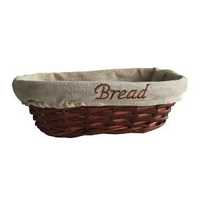 BEZLİ EKMEK SEPETİ OVAL 25x12x8CM