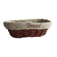 BEZLİ EKMEK SEPETİ OVAL 25x12x8CM