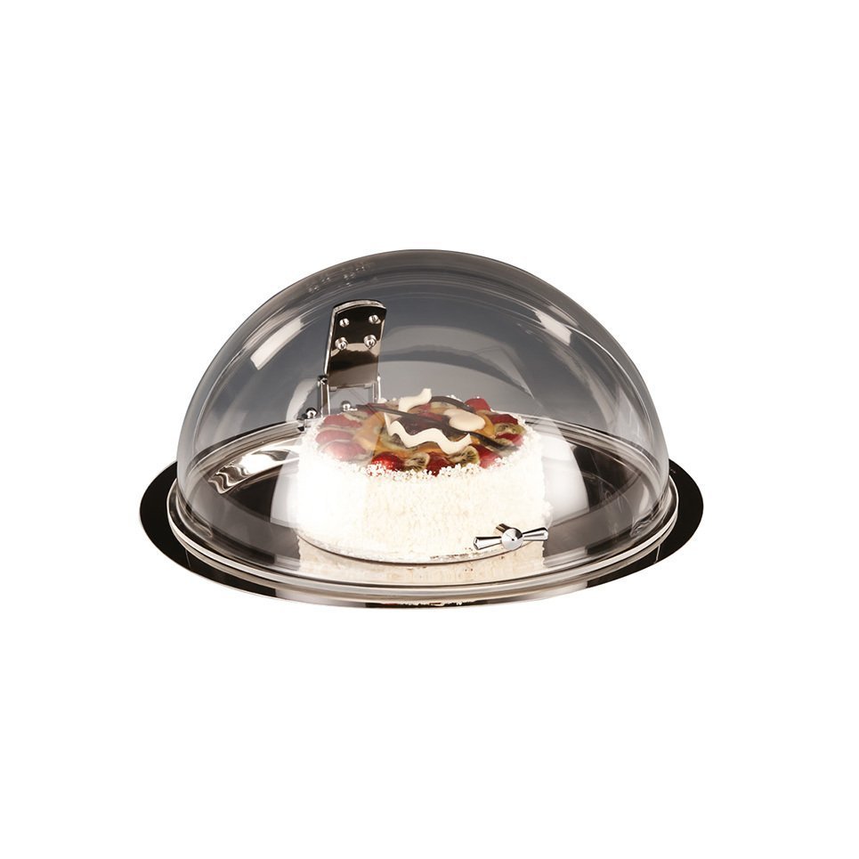 ÇELİK ALTLI SABİT KAPAKLI KÜÇÜK FANUS 42,5*H 22 CM