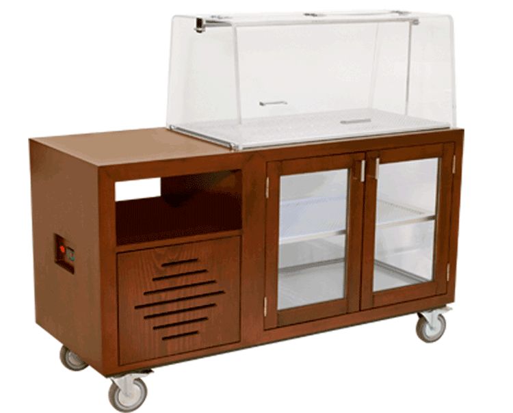 PASTA TEŞHİR ARABASI MOTOR SOĞUTMALI 50x140 H:125 CM