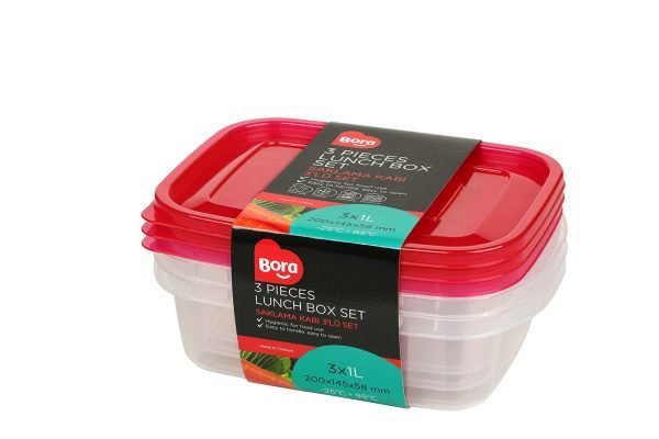 Saklama Kabı Oval Sığ 3' lü Set 1lt
