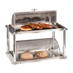 2 KATLI KÜÇÜK ÇELİK TEPSİLİ PC ROLL TOP KAPAKLI TEŞHİR 32*52*H46 CM