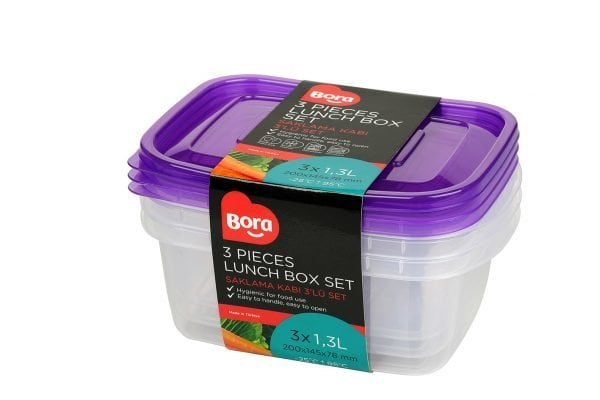 Saklama Kabı Oval Derin 3' lü Set 1,3lt