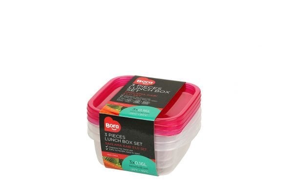 Saklama Kabı Kare Sığ 3'lü Set 110*110*45  350 ml