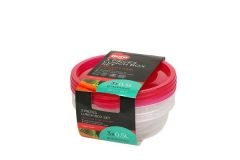 Yuvarlak Saklama Kabı 140*45 500 ML 3 LÜ SET