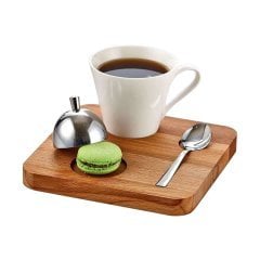 AHŞAP STANDLI KARE NESCAFE SETİ     17,5x17,5x2 CM