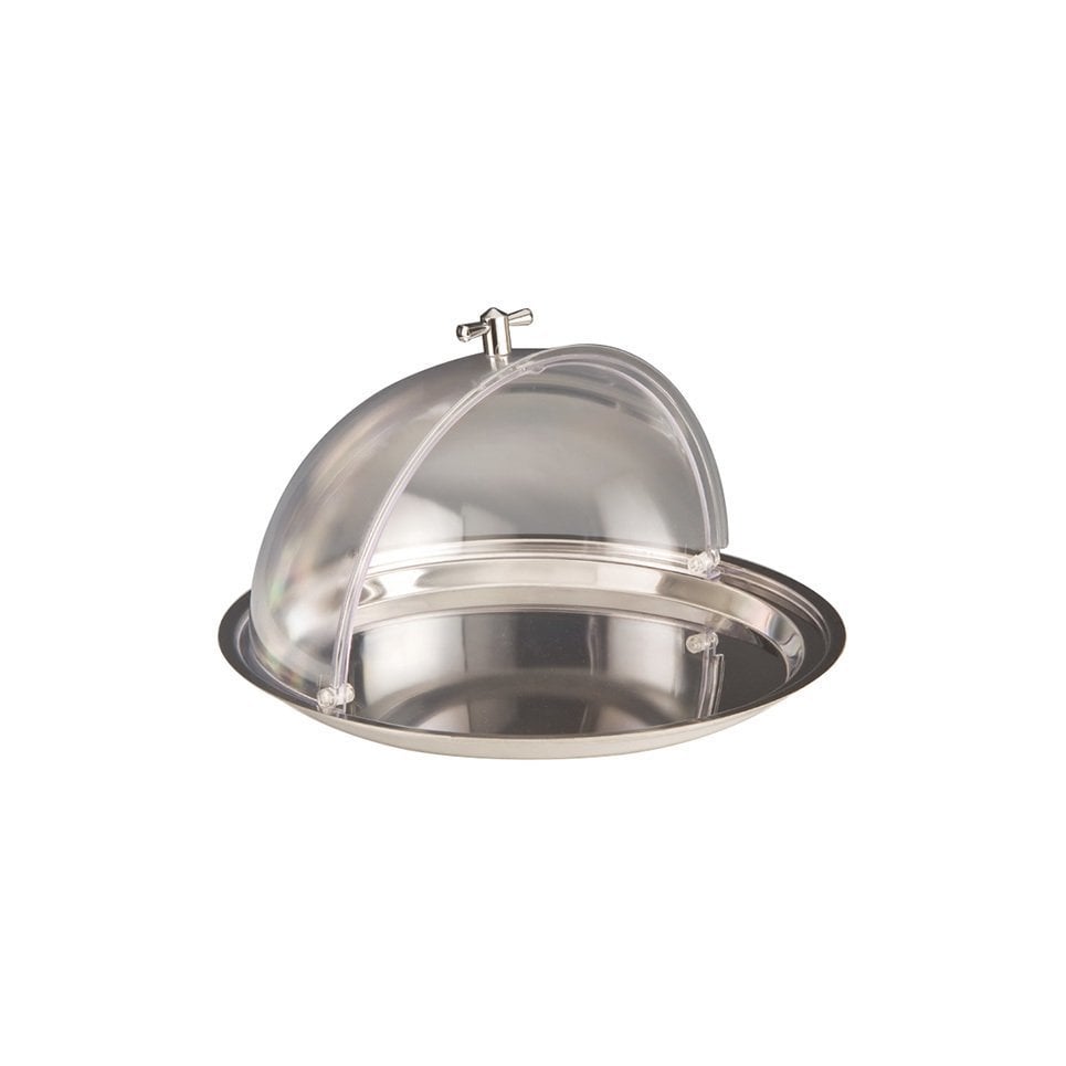 ÇELİK ALTLI POLYCARBONAT ROLLTOP KAPAKLI FANUS R-32,5 CM