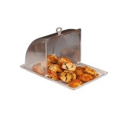 POLYCARBONAT KOMPLE DİK ROLL TOP KAPAKLI FANUS 27*42 H 24 CM