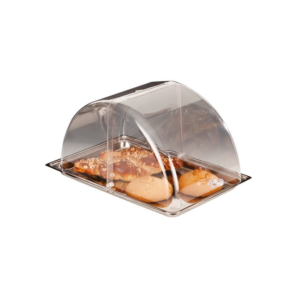 ÇELİK ALTLI POLYCARBONAT DİK ROLLTOP KAPAKLI FANUS 44*29