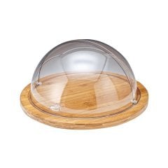 AHŞAP ALTLI POLYCARBONAT ROLLTOP KAPAKLI FANUS 38 CM