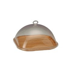 AHŞAP ALTLI AKRİLİK KAPAKLI FANUS 25*25 CM