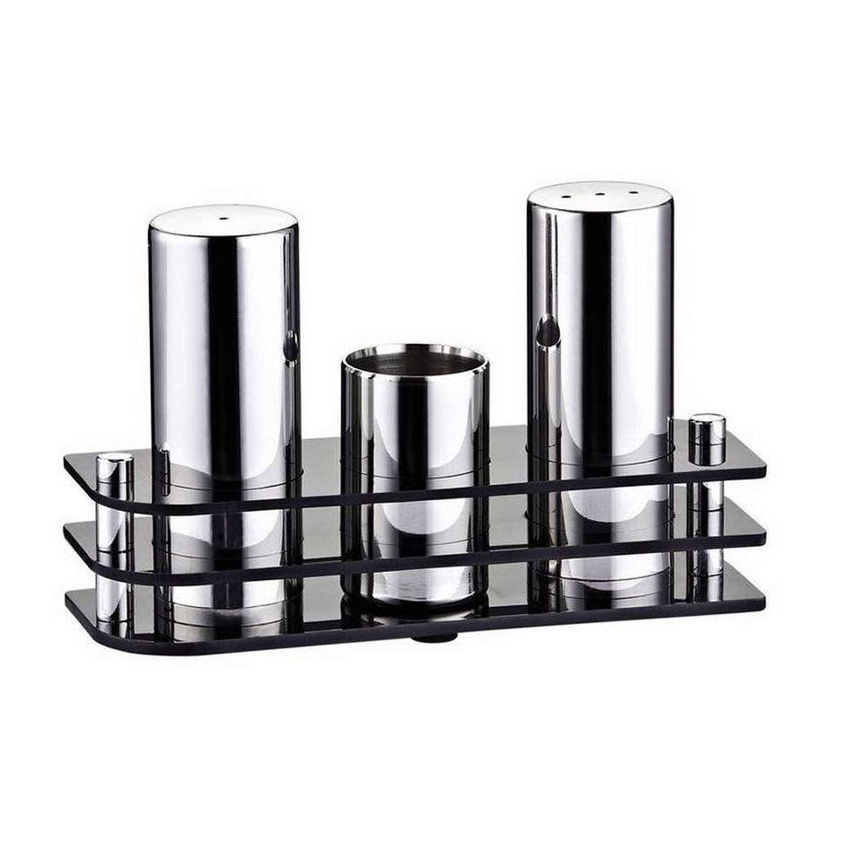 3'LÜ S MODEL STANDLI TUZLUK TAKIMI (PARLAK)