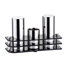3'LÜ S MODEL STANDLI TUZLUK TAKIMI (PARLAK)