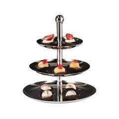 3 KATLI ÇELİK PASTA STANDI 26*21*16* H 30 CM
