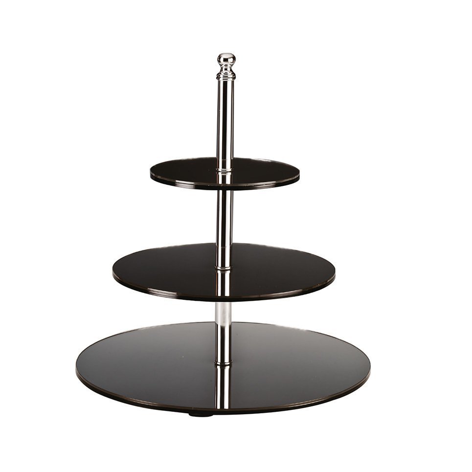 AYNALI TEŞHİR STANDI YUVARLAK 3'LÜ 20*30*40 H 45 CM
