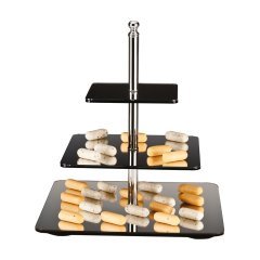 AYNALI TEŞHİR STANDI KÖŞELİ 3 'LÜ 20*30*40 H 45 CM