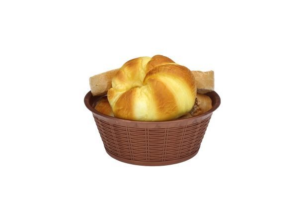 Hasır Desenli Ekmek Sepeti Yuvarlak 19,5 Cm