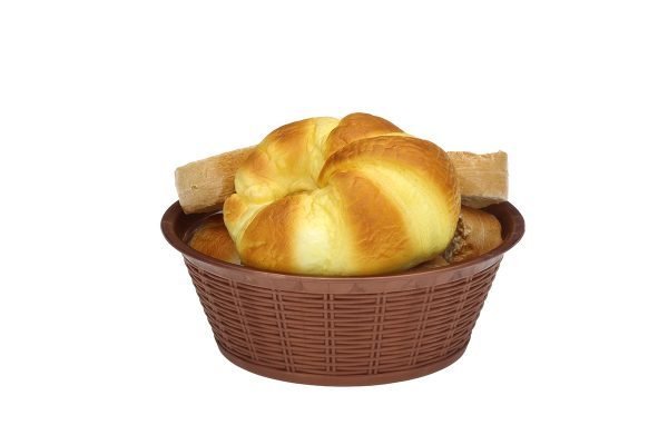 Hasır Desenli Ekmek Sepeti Yuvarlak 23,5 CM