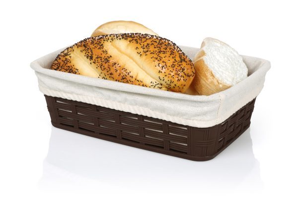 Hasır Desenli Ekmek Sepeti Köşeli Bez Kaplamalı 152*228*72H/mm