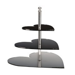 AYNALI TEŞHİR STANDI 3'LÜ KALPLİ 20*30*40 H 45 CM