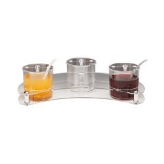 POLYCARBONAT SOSLUK REÇELLİK STANDI 3LÜ 1,5 lt 37*60*H15 CM