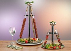 Şiş Standı Kebap Ø:42cm H:66cm (Şiş Dahildir)