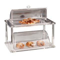 2 KATLI KOMPLE POLYCARBONAT ROLLTOP KAPAKLI TEŞHİR STANDI 32*52*H46 CM
