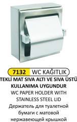 WC KAĞITLIK TEKLİ MAT PASLANMAZ KAPAKLI