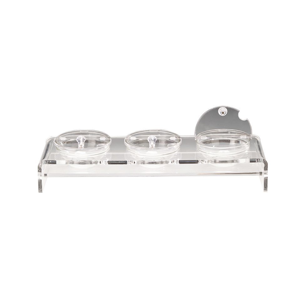 3'LÜ CAM KASELİ KAPAKLI KALIN AKRİLİK TEŞHİR STANDI 57*19*H14 CM