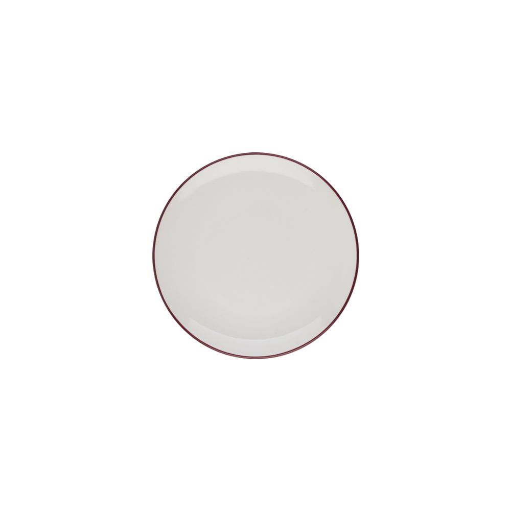 Modest Maroon Lona Düz Tabak 15 cm