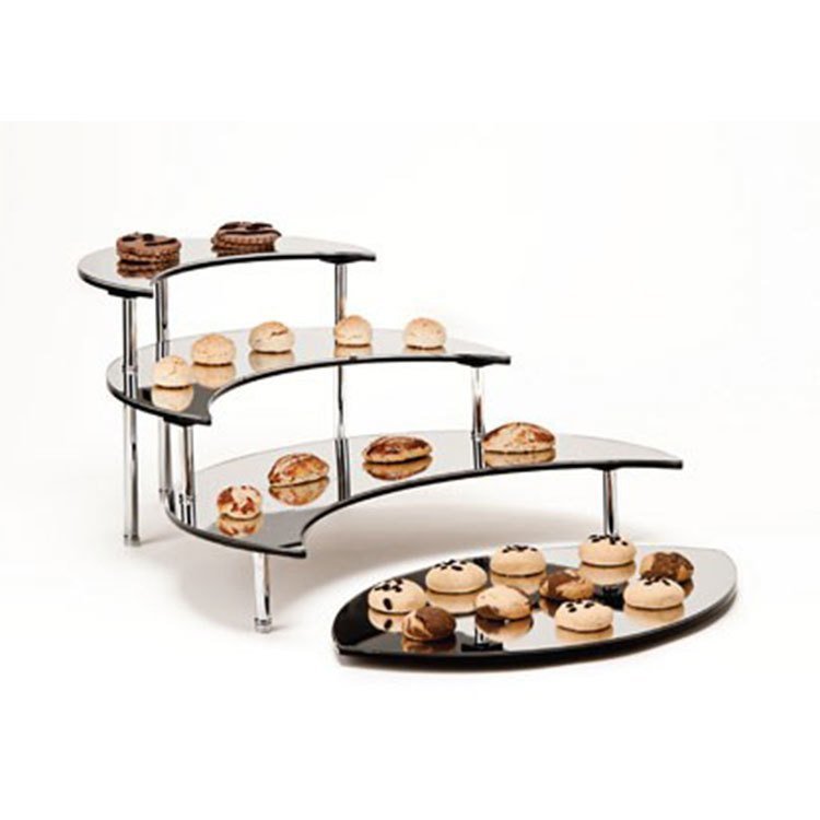3 KATLI AYNALI HİLAL TEŞHİR STANDI H 26 CM