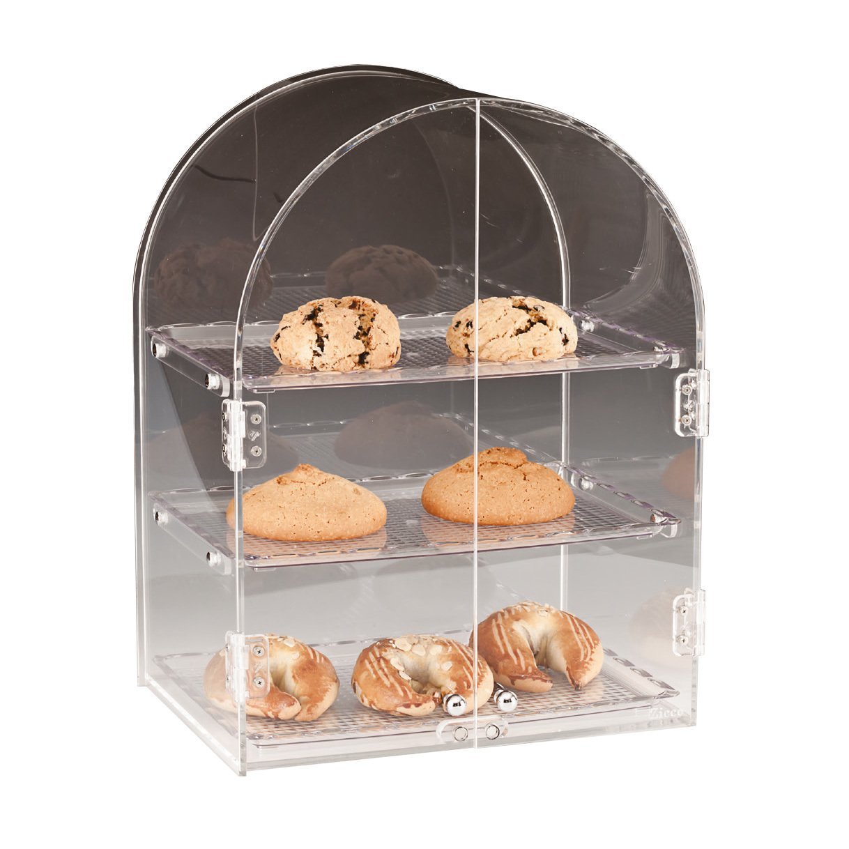 3 KATLI POLYCARBONAT TEPSİLİ TEŞHİR STANDI 34,5*24*H 45,5 CM
