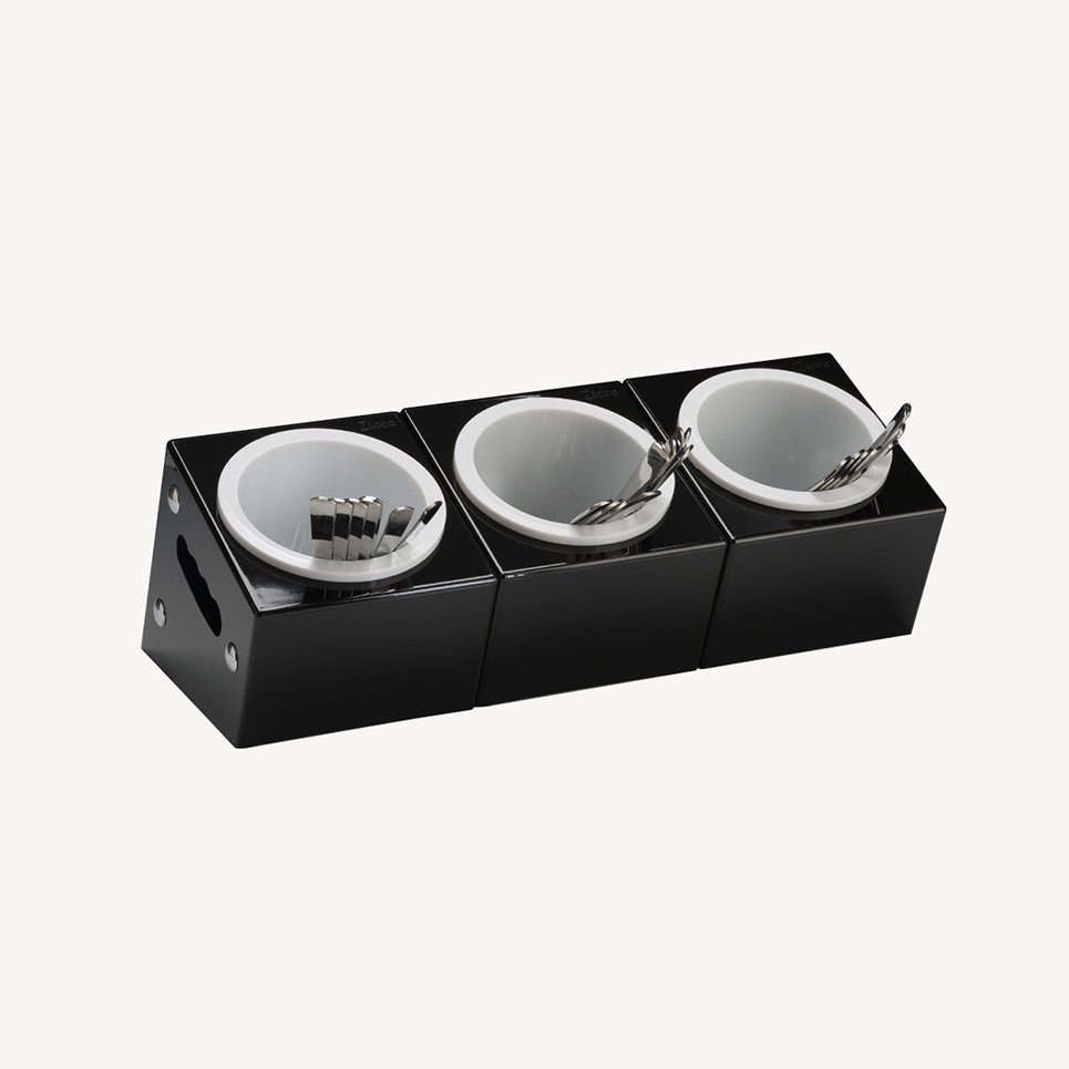 3 PC GÖZLÜ AKRİLİK STANDLI ÇATAL KAŞIK STANDI 48*18*H 18 CM
