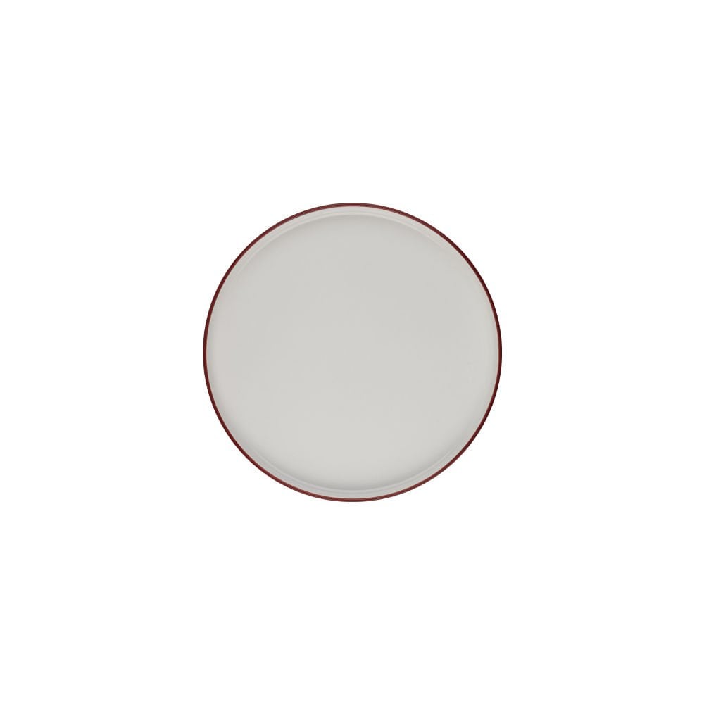Modest Maroon Stolt Düz Tabak 16,5 cm