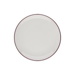 Modest Maroon Lona Düz Tabak 23 cm