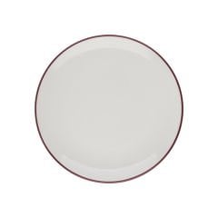 Modest Maroon Lona Düz Tabak 25 cm