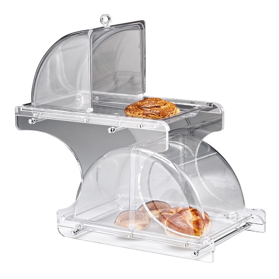 2 KATLI DİKROLLTOP KAPAKLI MUHAFAZA KAPLI TEŞHİR STANDI 31*66* H 59 CM