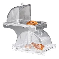 2 KATLI DİKROLLTOP KAPAKLI MUHAFAZA KAPLI TEŞHİR STANDI 31*66* H 59 CM