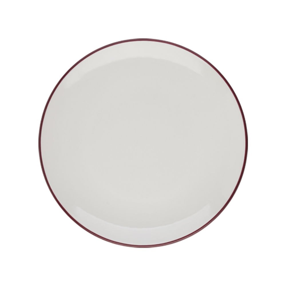 Modest Maroon Lona Düz Tabak 27 cm