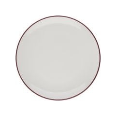 Modest Maroon Lona Düz Tabak 27 cm