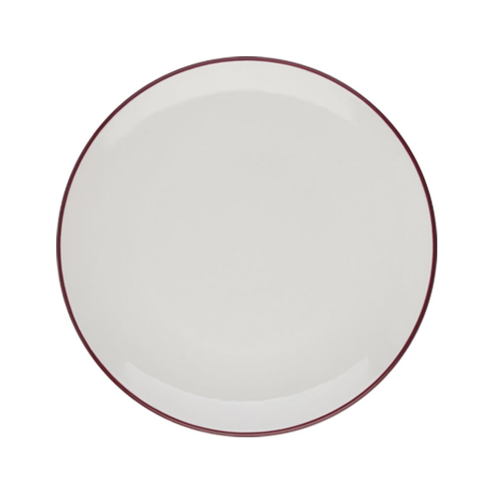 Modest Maroon Lona Düz Tabak 30 cm