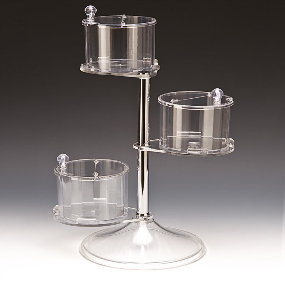 3 KATLI ÇOK AMAÇLI AYARLANABİLİR STAND  R-25 CM H 44 CM