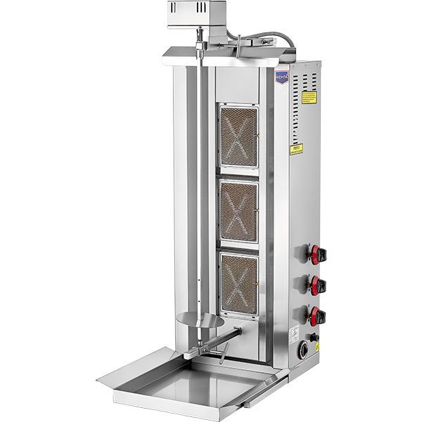 3 Radyanlı Döner Ocağı Üstten Motorlu Gazlı CE