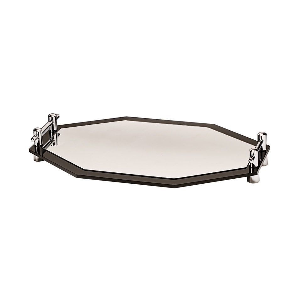 AYNALI KULPLU TEŞHİR STANDI SEKİZGEN 60x40 CM