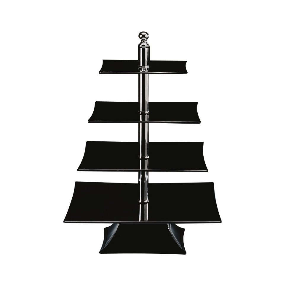 POLYCARBONAT TEPSİLİ 4  KATLI TEŞHİR STANDI 20-25-30-35 CM H:50 CM