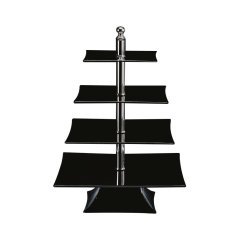 POLYCARBONAT TEPSİLİ 4  KATLI TEŞHİR STANDI 20-25-30-35 CM H:50 CM