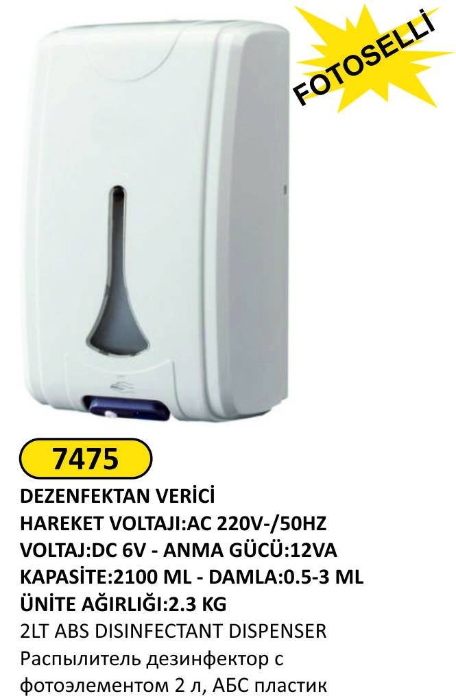 DEZENFEKTAN VERİCİ FOTOSELLİ 2 LT ABS