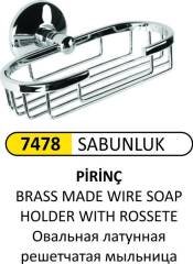 SABUNLUK PİRİNÇ TEL OVAL ROZETLİ